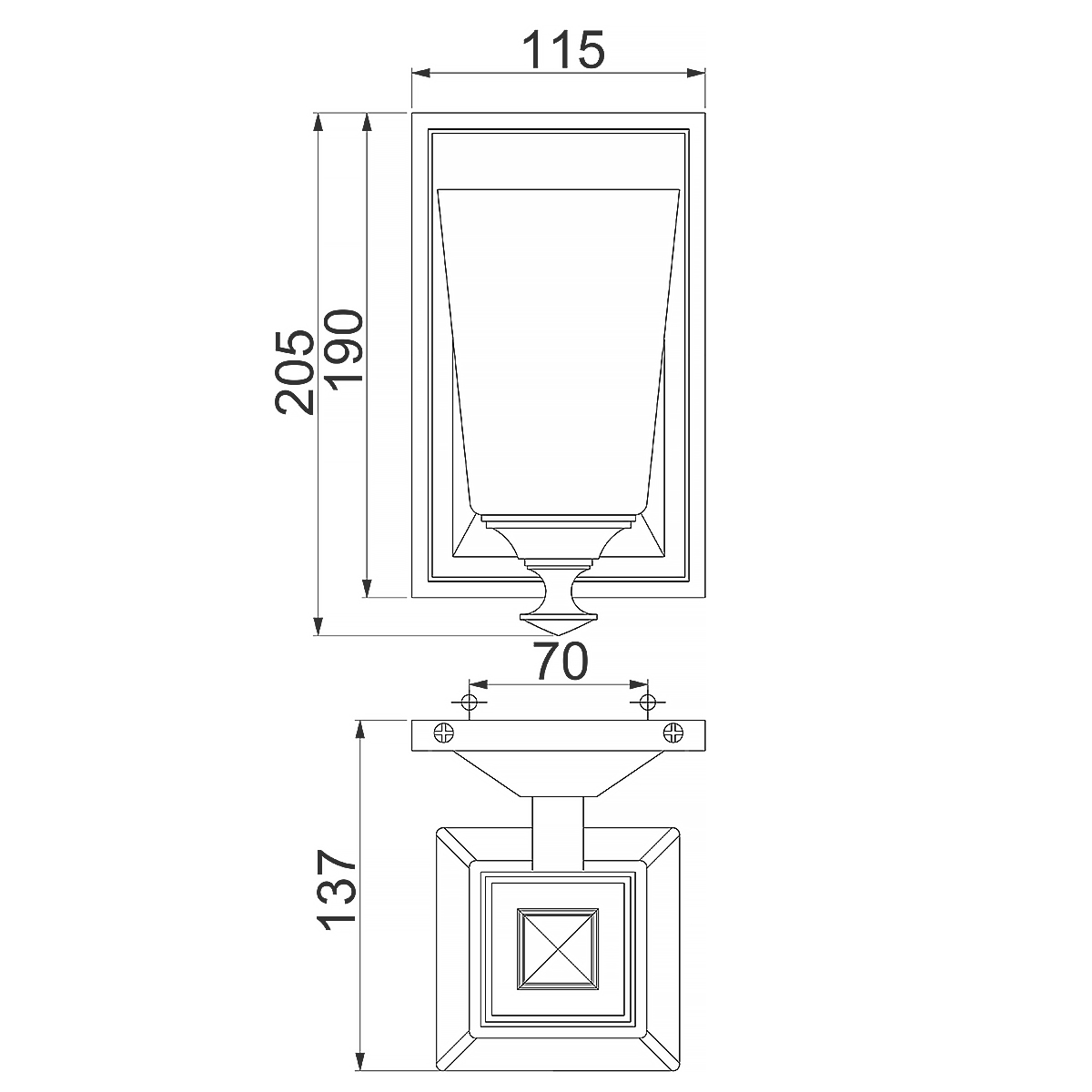 Бра с белым матовым плафоном на прямоугольном основании цвета хром Hinkley в Краснодаре