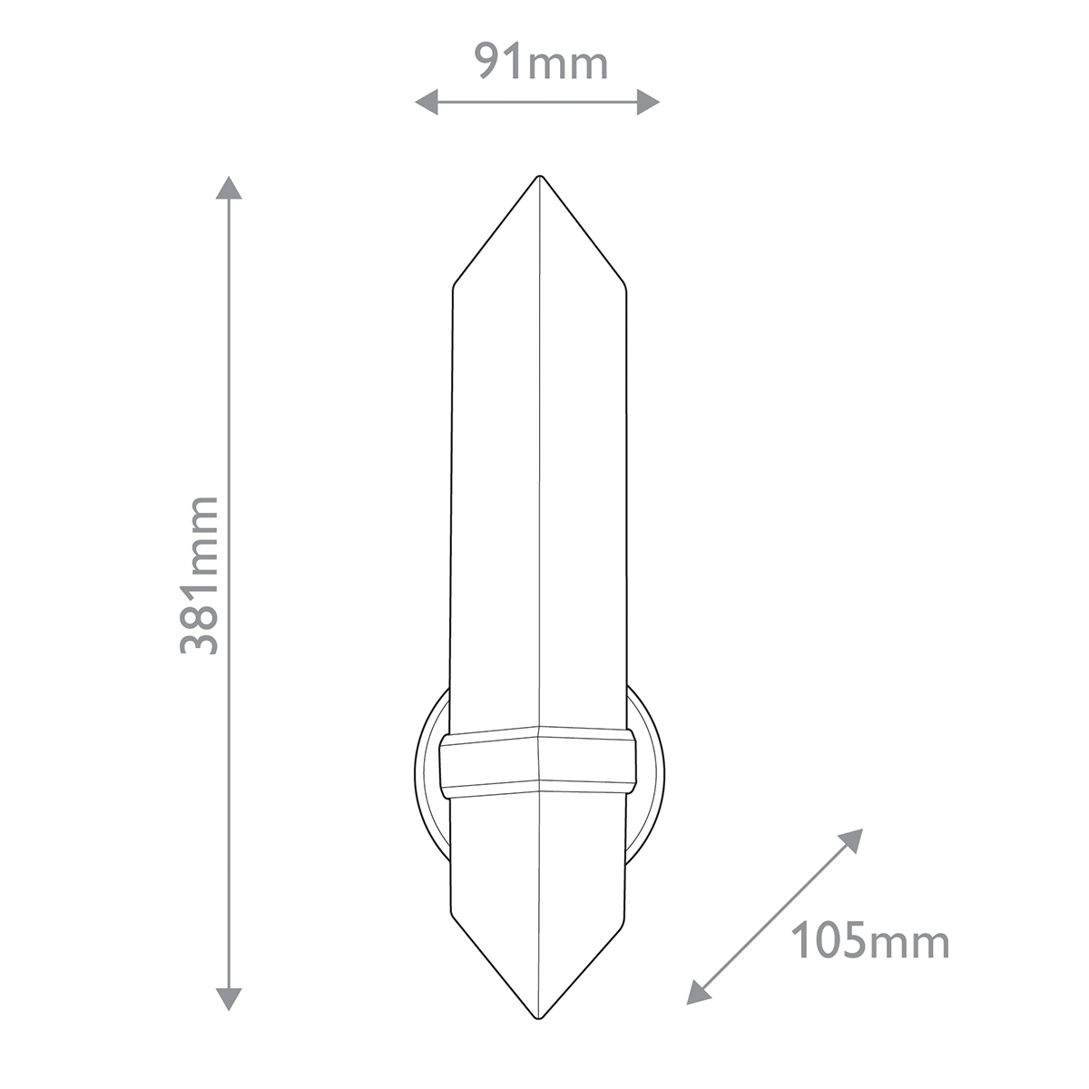 Бра черного цвета металлическое с вертикальным плафоном из алебстра Alora в Краснодаре