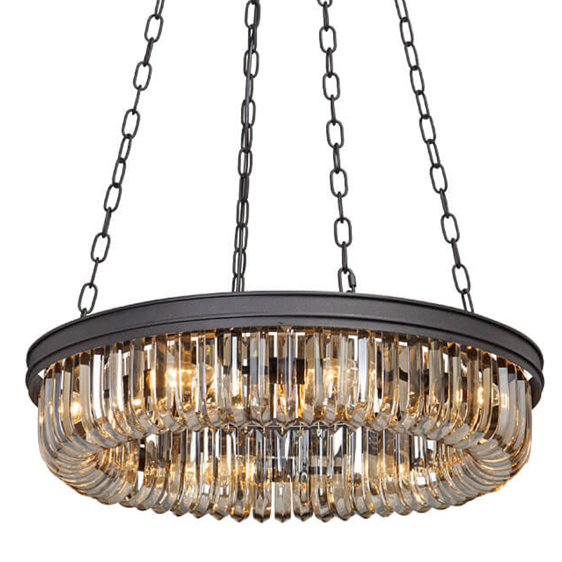 Люстра Retro Frozen Amber Glass Chandelier D 62 Черный в Краснодаре | Loft Concept 