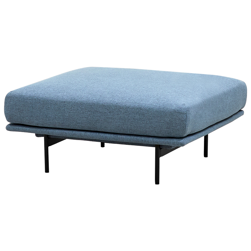 Оттоманка голубая Vergil Blue Ottoman Голубой Черный в Краснодаре | Loft Concept 