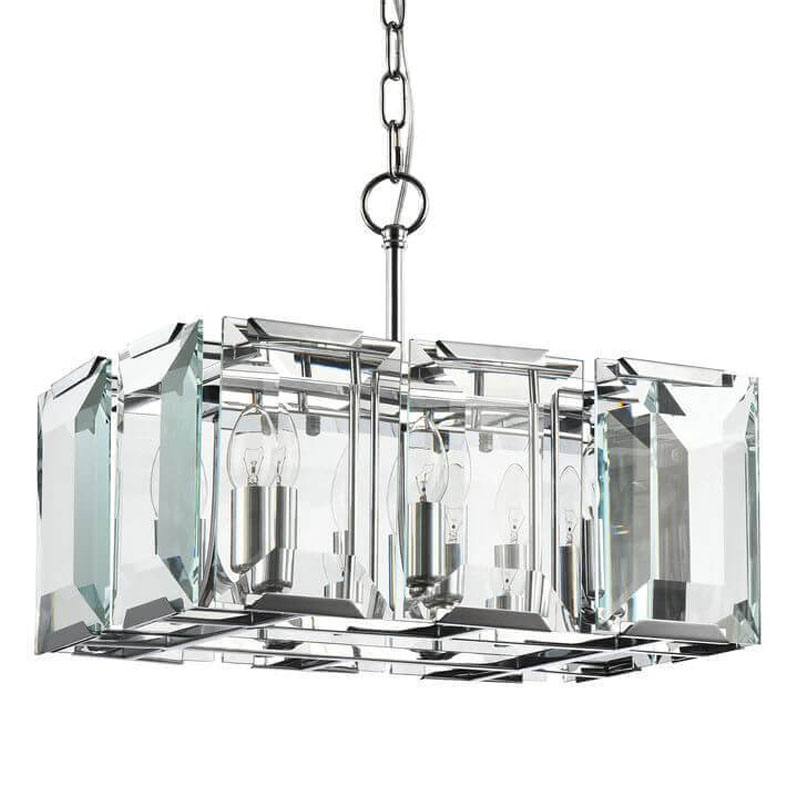 Люстра Harlow Crystal Square Chandelier chrome 6 Хром в Краснодаре | Loft Concept 