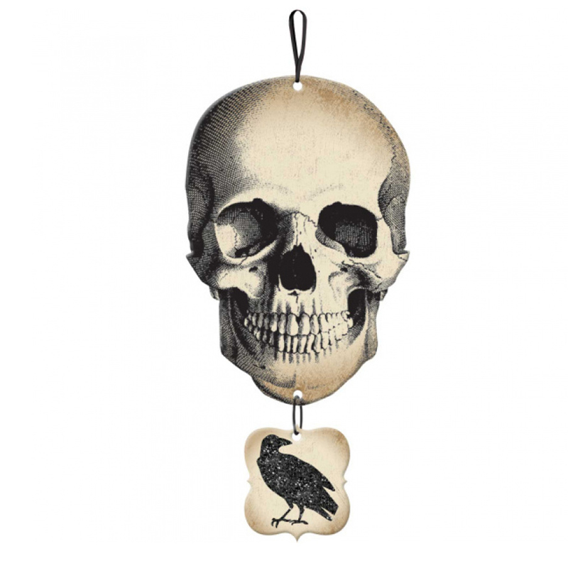 Аксессуар HALLOWEEN Hanging Skull Серый Черный в Краснодаре | Loft Concept 