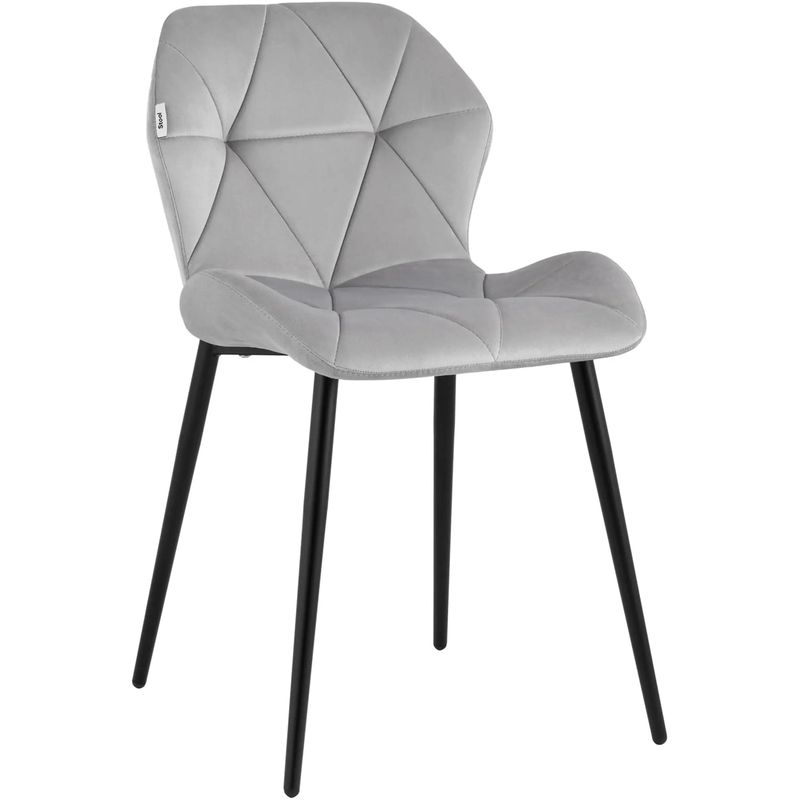 Стул Jeroen Chair II Серый Велюр Серый Черный в Краснодаре | Loft Concept 