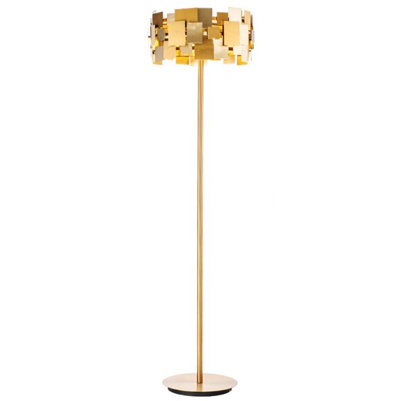 Торшер Gold Plate Floor Lamp  в Краснодаре | Loft Concept 