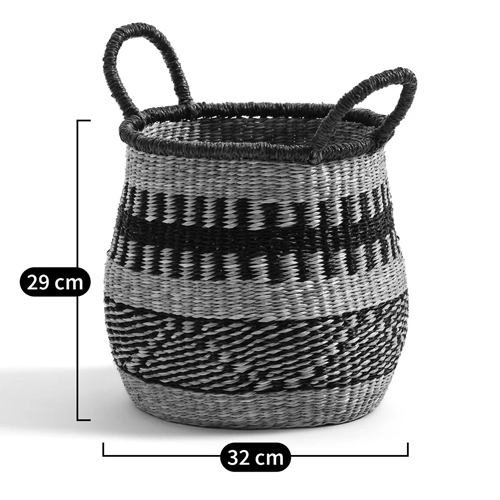 Круглая плетеная корзина Oyana Wicker Basket в Краснодаре