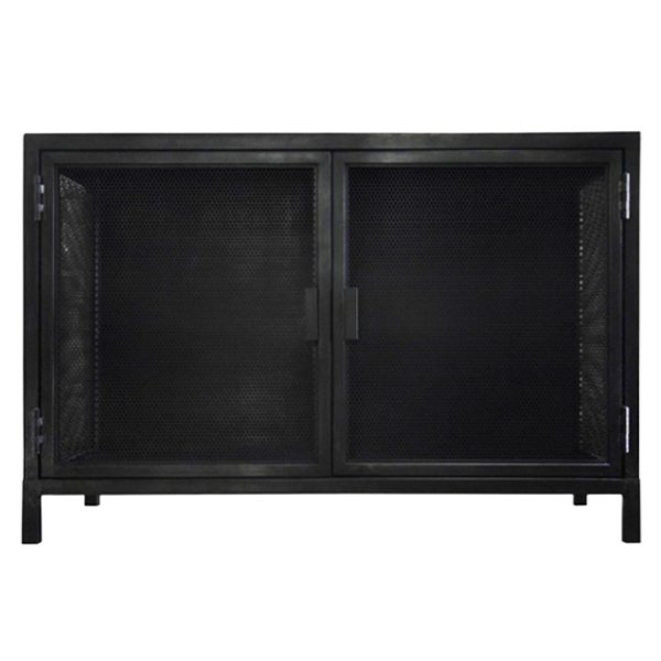 Буфет с 2-мя дверцами из металлической сетки Industrial Loft Dark Metal 2 Door Beto Cabinet Черный в Краснодаре | Loft Concept 