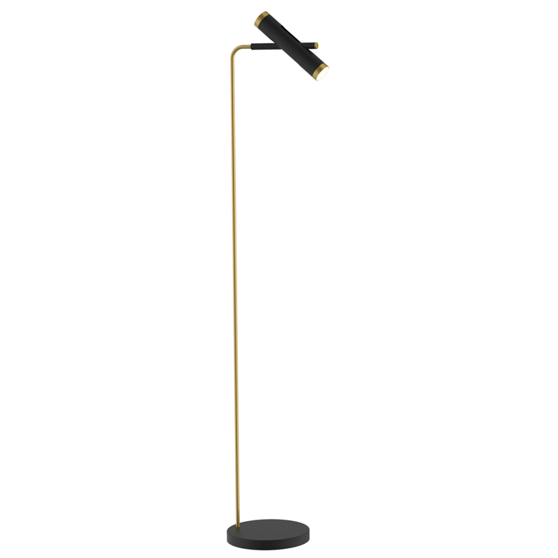 Торшер Rainer Floor Lamp black Черный Золотой в Краснодаре | Loft Concept 