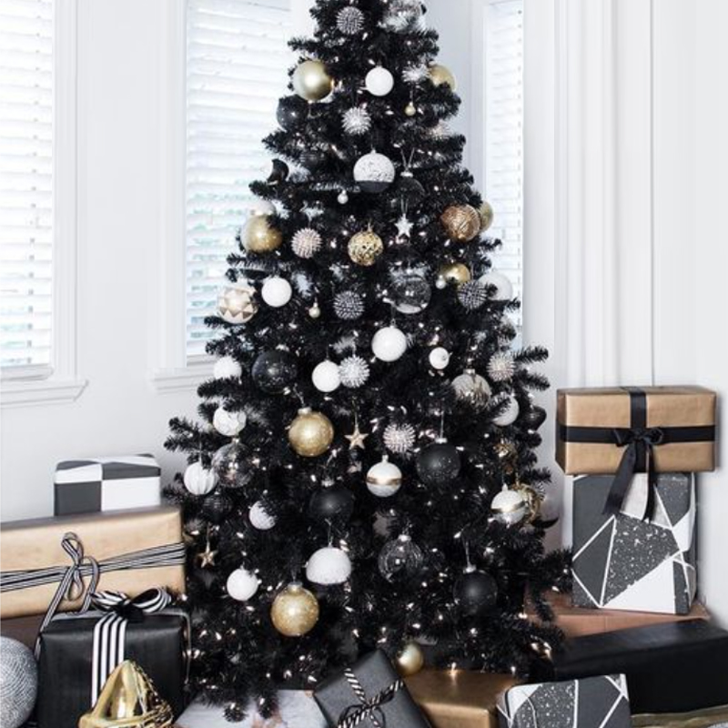 Дизайнерская Ель Christmas Tree Black and Gold Decor Черный Белый Золотой в Краснодаре | Loft Concept 