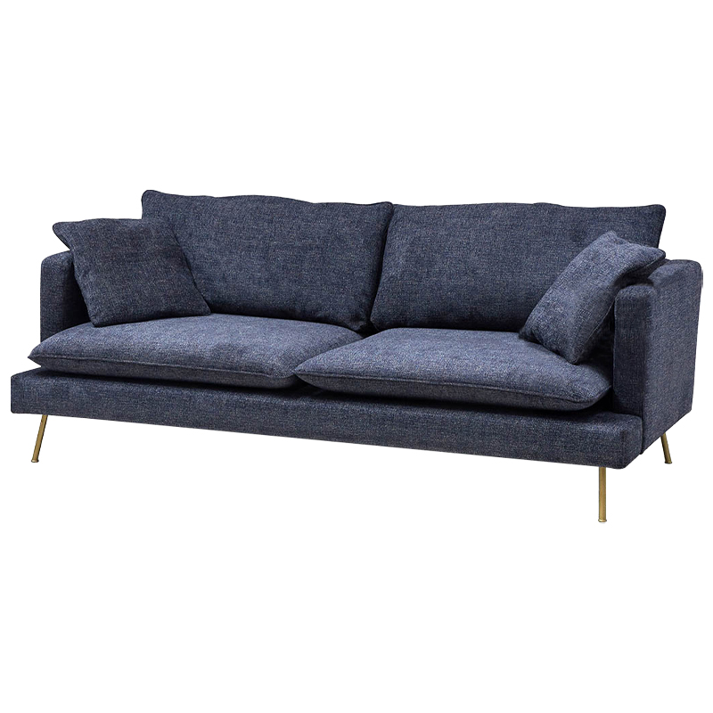 Диван Lambert Sofa Blue Синий Синий Золотой в Краснодаре | Loft Concept 