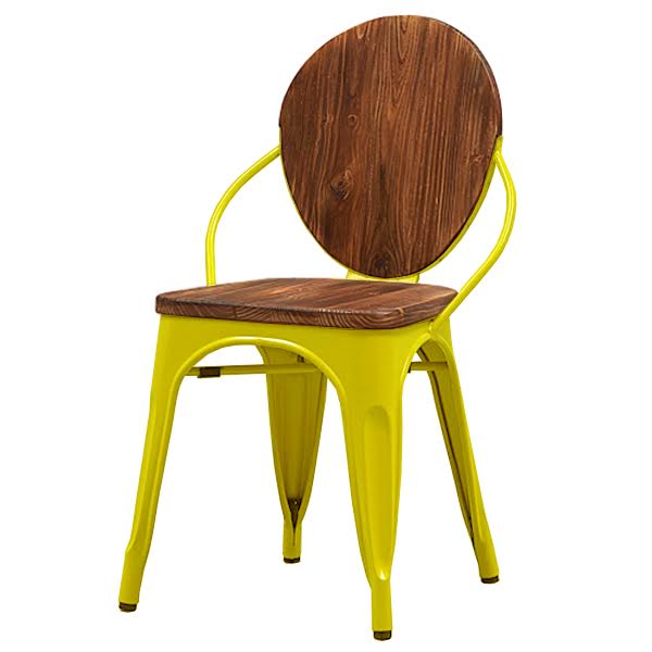 Стул Tolix chair Wooden Yellow Дуб темный Желтый в Краснодаре | Loft Concept 