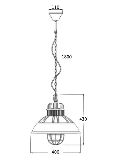 Подвесной светильник Loft Industrial Metal Cage Elder в Краснодаре