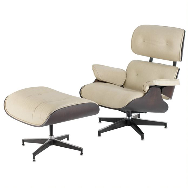 Кресло Eames Lounge Chair & Ottoman cream Кремовый в Краснодаре | Loft Concept 