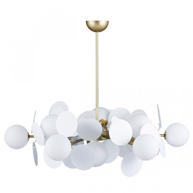 Люстра MATISSE Chandelier White 12 ламп Белый Золотой в Краснодаре | Loft Concept 