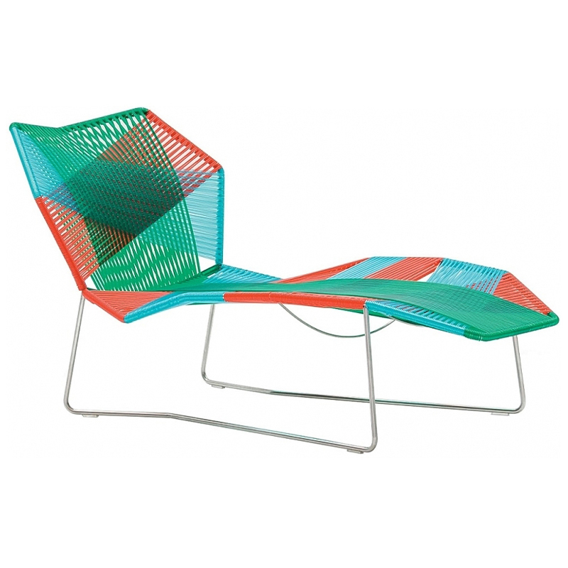 Шезлонг Moroso Chaise Longue Tropicalia Мульти Зеленый Красный Бирюзовый в Краснодаре | Loft Concept 