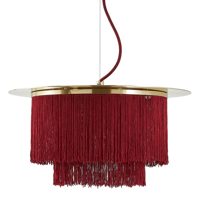 Люстра Houtique Chandelier Burgundy Бургундский красный Латунь в Краснодаре | Loft Concept 