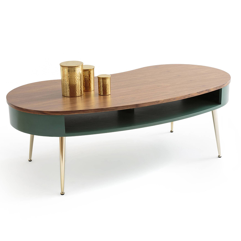 Кофейный стол Torborg Coffee Table Орех Изумрудный Золотой в Краснодаре | Loft Concept 