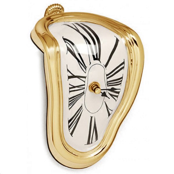 Часы Salvador Dali Soft Clock Gold Золотой Черный в Краснодаре | Loft Concept 