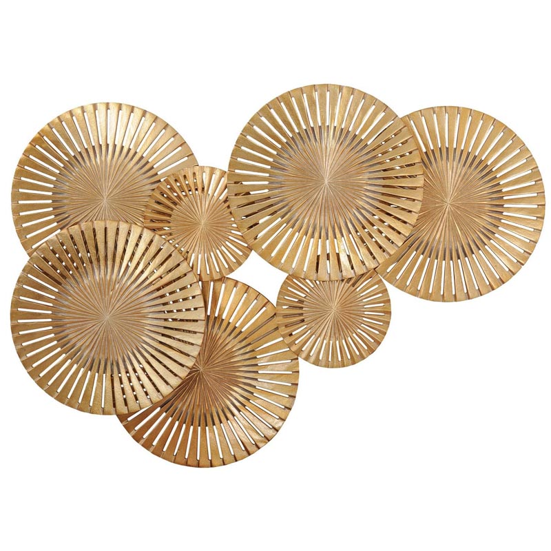 Арт-объект Apollo Gold Wall Plaque Disc gap 7 Золотой в Краснодаре | Loft Concept 