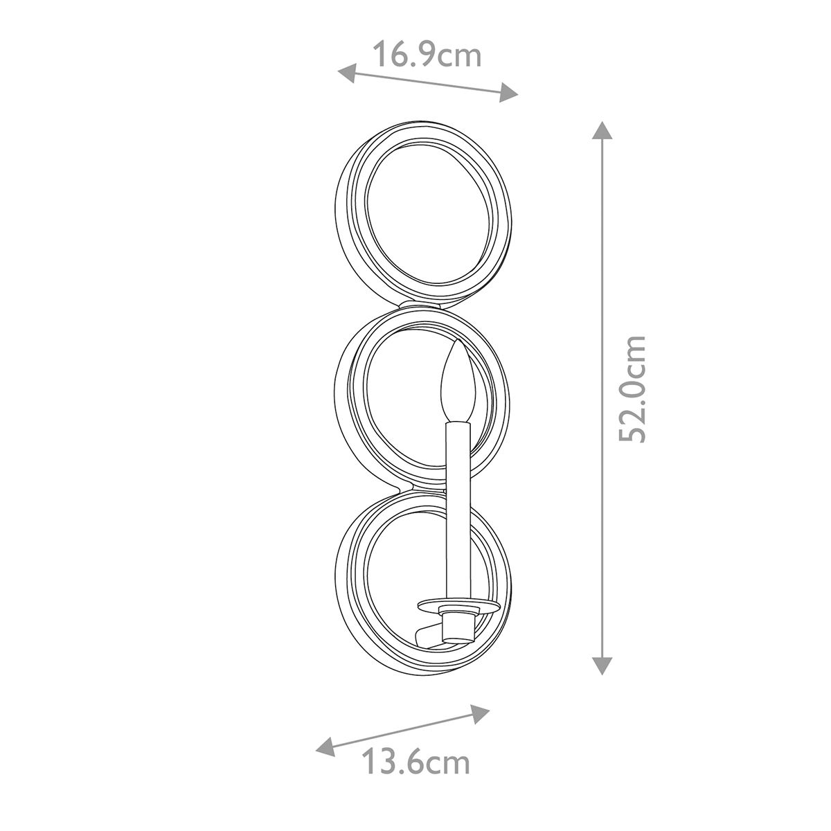 Бра в виде трех круглых зеркал Kichler в Краснодаре