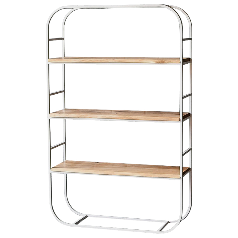 Стеллаж Fulton Industrial Metal Rust Rack Древесина Белый в Краснодаре | Loft Concept 