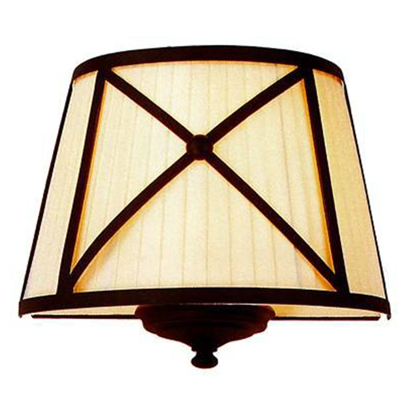 Бра Provence Lampshade Light Brown Wall Lamp Коричневый Бежевый в Краснодаре | Loft Concept 