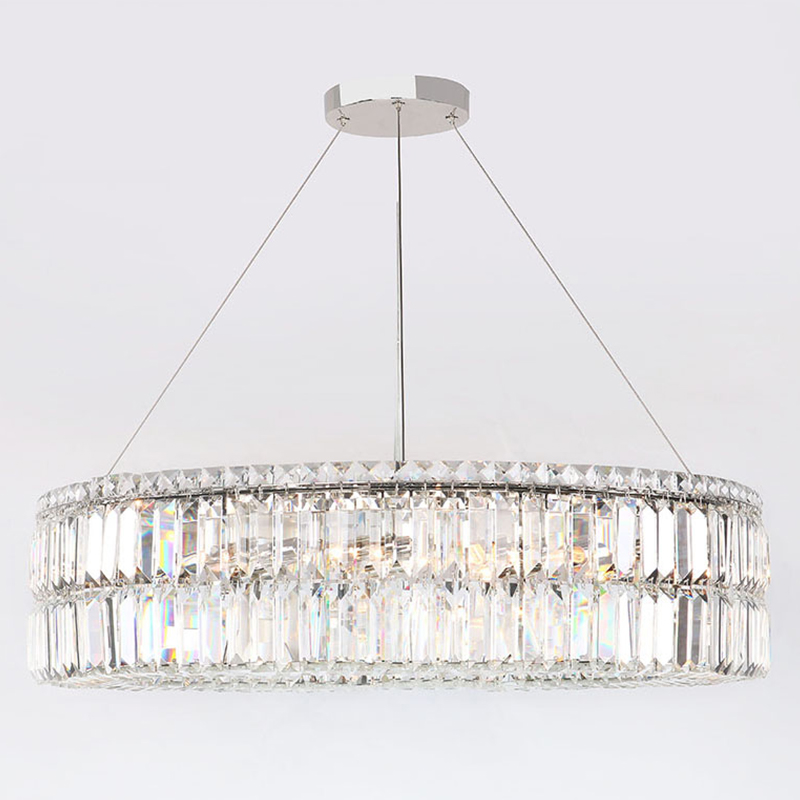 Люстра Darleen Crystal Nickel Chandelier 17 Никель Прозрачный (Transparent) в Краснодаре | Loft Concept 