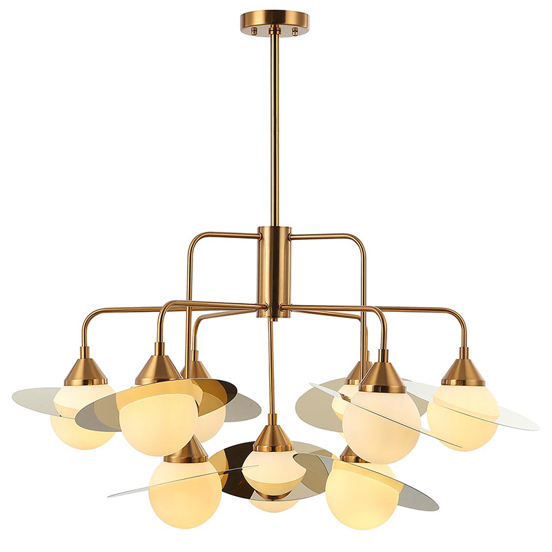 Люстра Phainon Gold Chandelier 9 Золотой Белый в Краснодаре | Loft Concept 