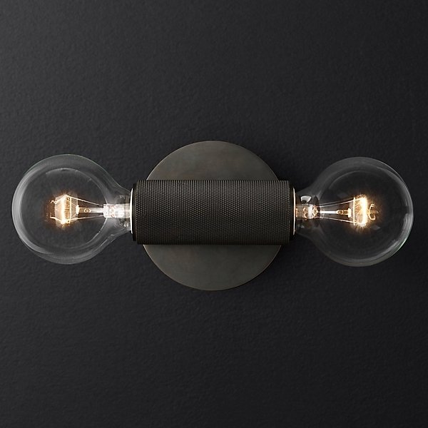 Бра RH Utilitaire Inline Sconce Black Темная бронза в Краснодаре | Loft Concept 