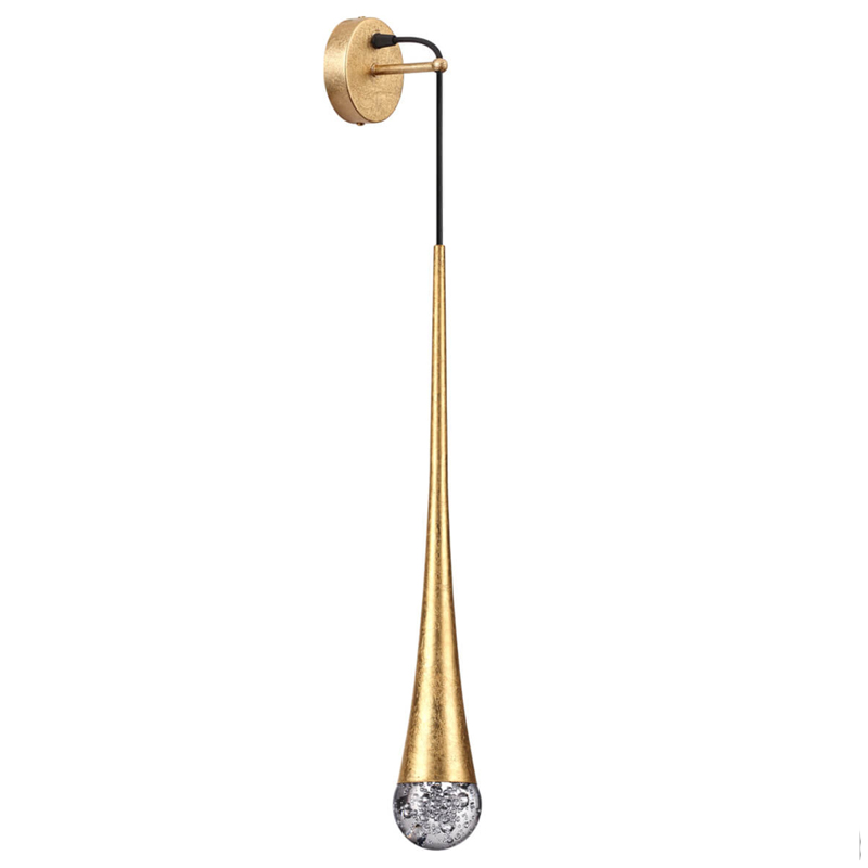 Бра Golden Drop Lamp Золотой Прозрачное Стекло в Краснодаре | Loft Concept 