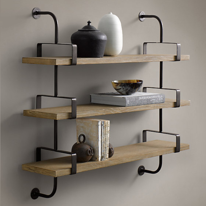 Полка из Дуба RH SHELVING & LEDGES 105 см Графит в Краснодаре | Loft Concept 