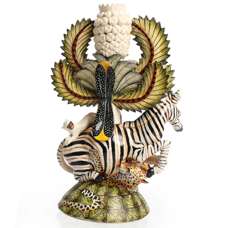 Подсвечник Зебры Zebra and Leopard Candle Holders Зеленый в Краснодаре | Loft Concept 