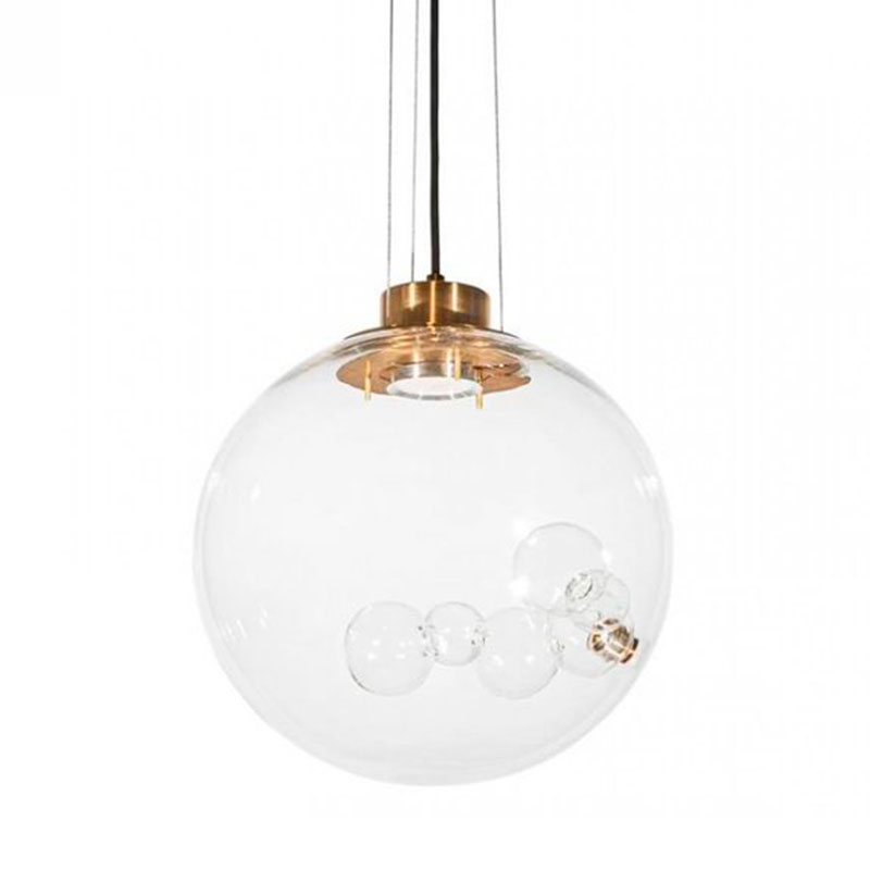 Подвесной светильник Lamps Inside Bubbles side round Золотой Прозрачный в Краснодаре | Loft Concept 