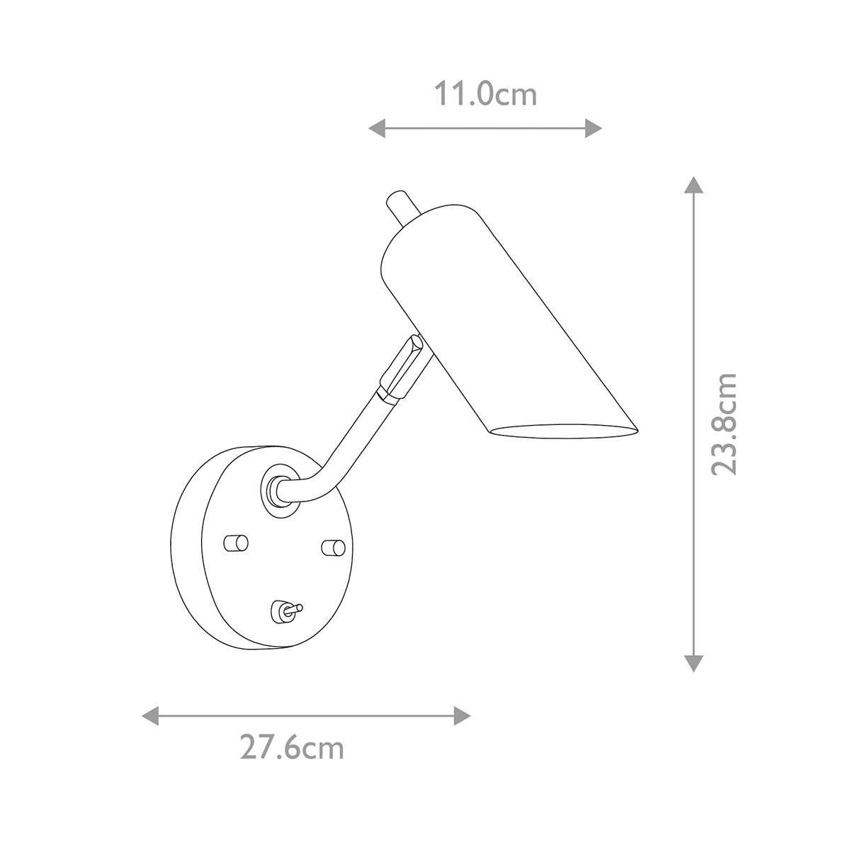 Бра с цилиндрическим плафоном и круглым основанием с выключателем Elstead Lighting в Краснодаре