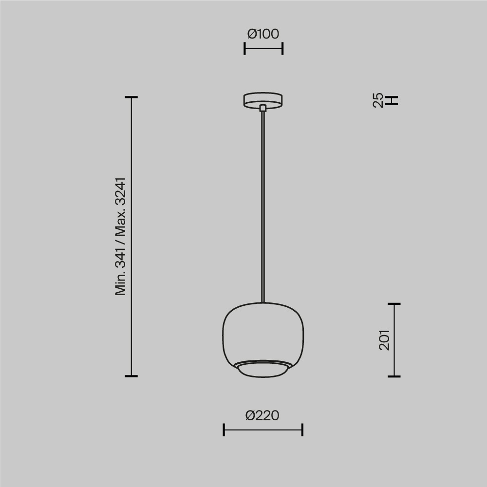 Подвесной светильник Brio Черный 3000К 12Вт в Краснодаре