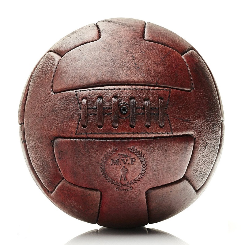 Футбольный Мяч из коричневой Кожи RETRO HERITAGE BROWN LEATHER T SOCCER BALL Коричневый винтаж в Краснодаре | Loft Concept 