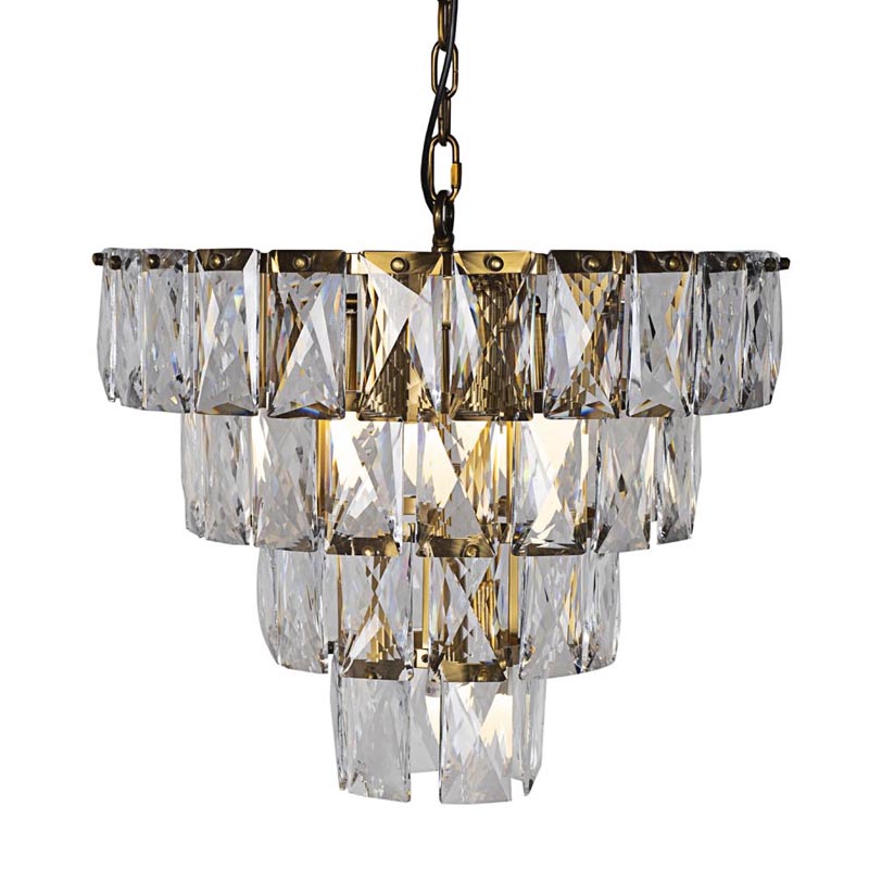 Люстра Tiers Crystal Light Chandelier brass 7 Латунь в Краснодаре | Loft Concept 