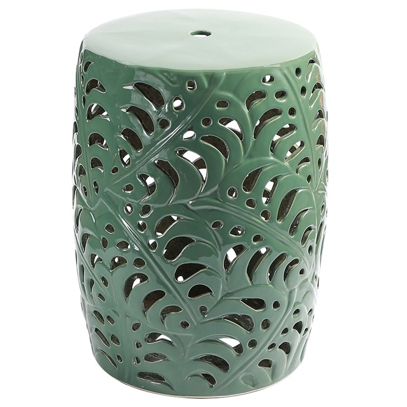 Керамический табурет Green Leaves Ceramic Stool Зеленый шалфей в Краснодаре | Loft Concept 