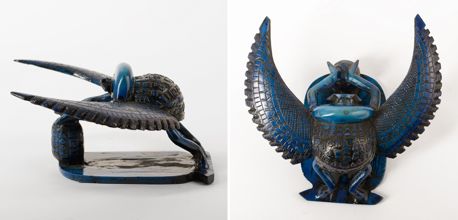 Статуэтка Скарабей Scarab Beetle with Wings blue - фото