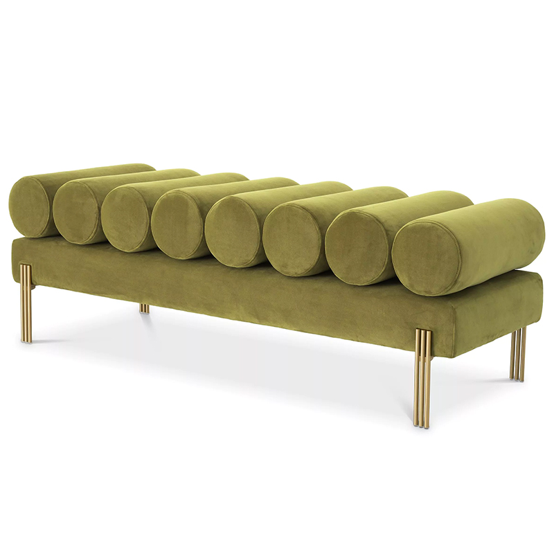 Банкетка Eichholtz Bench Oxley Green Зеленый Латунь в Краснодаре | Loft Concept 