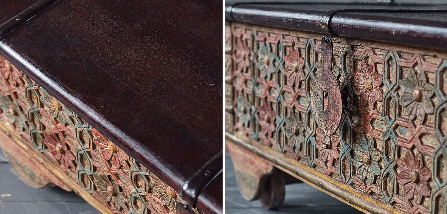 Сундук резной Chandra Carved Antique Chest - фото №1