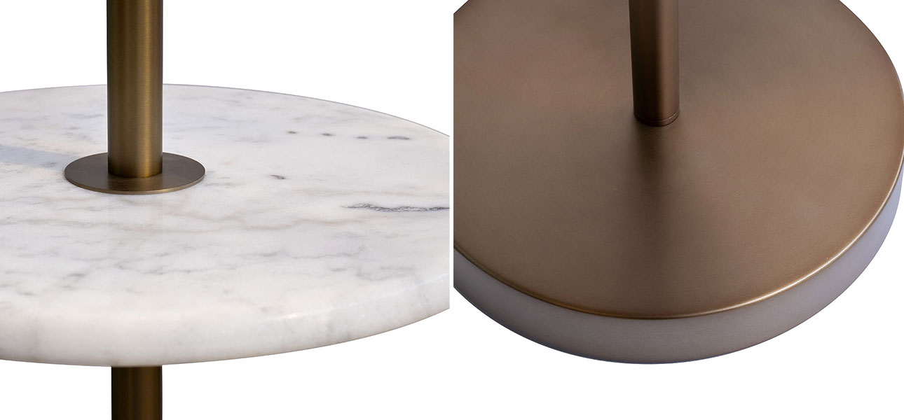 Торшер белый Marble - фото