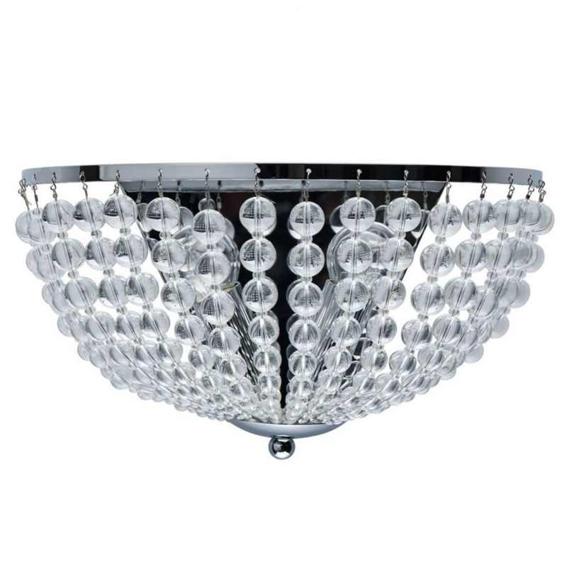 Бра Virginia Clear Beads Wall Lamp chrome Хром Прозрачное Стекло в Краснодаре | Loft Concept 