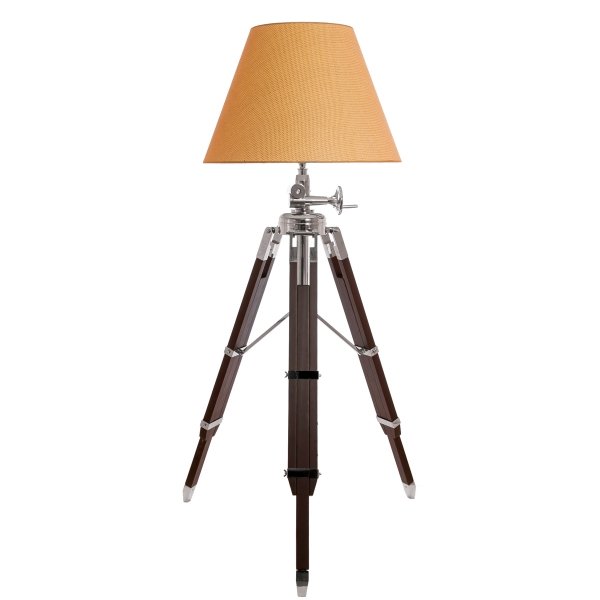 Напольная лампа Tripod Floor Lamp Бежево-серый Коричневый в Краснодаре | Loft Concept 