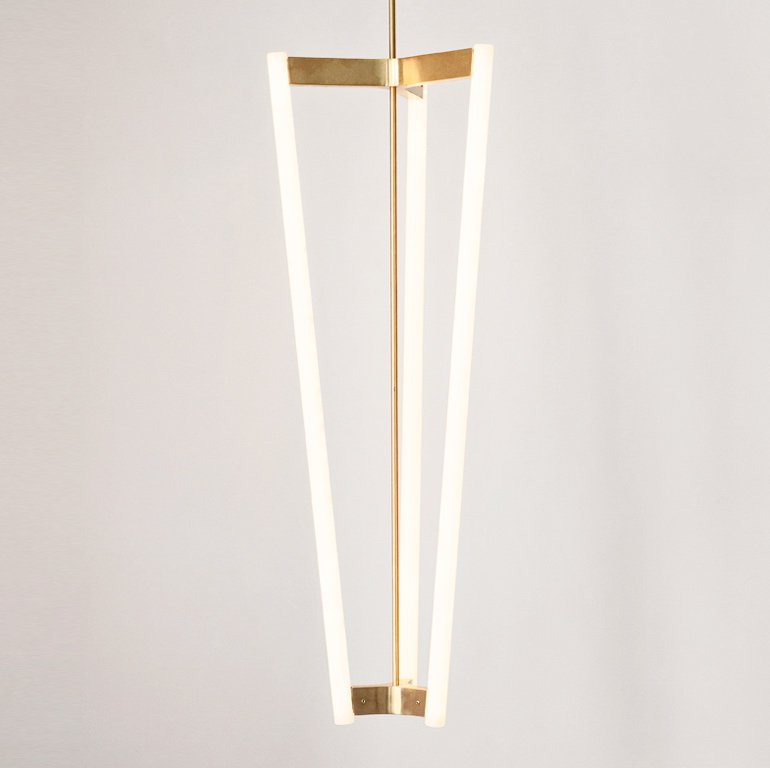 Люстра Michael Anastassiades TUBE CHANDELIER Латунь Белый в Краснодаре | Loft Concept 