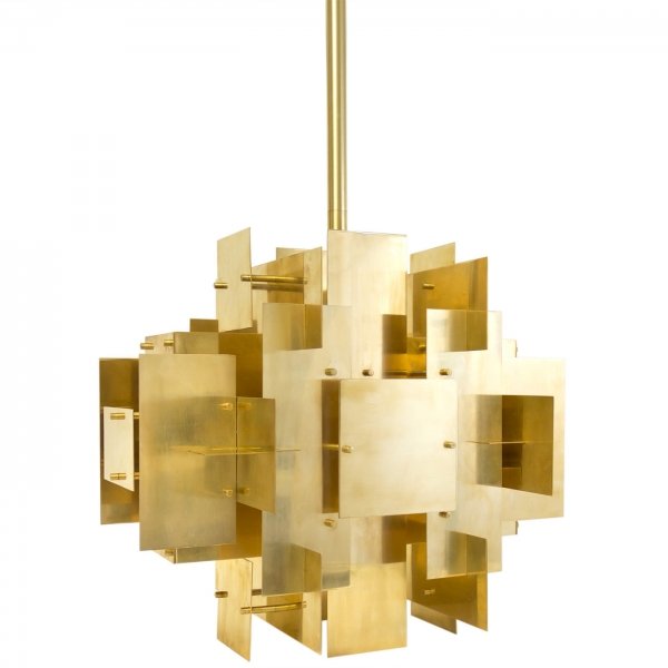 Люстра Jonathan Adler PUZZLE CHANDELIER Латунь в Краснодаре | Loft Concept 