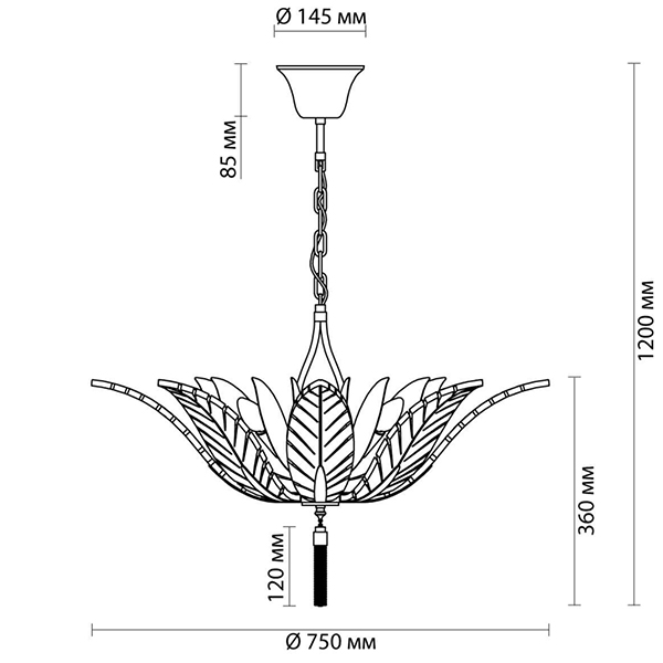 Люстра Glass Petals Chandelier 75 в Краснодаре