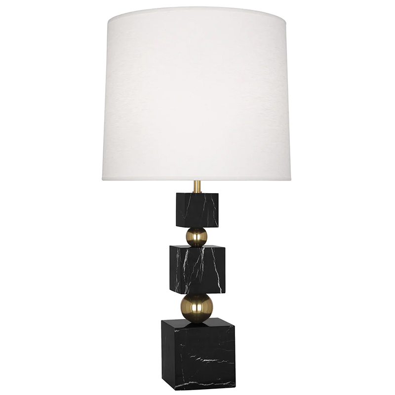 Настольная лампа Totem Table Lamp Black Marble Глянцевое золото Черный Мрамор Nero Белый в Краснодаре | Loft Concept 