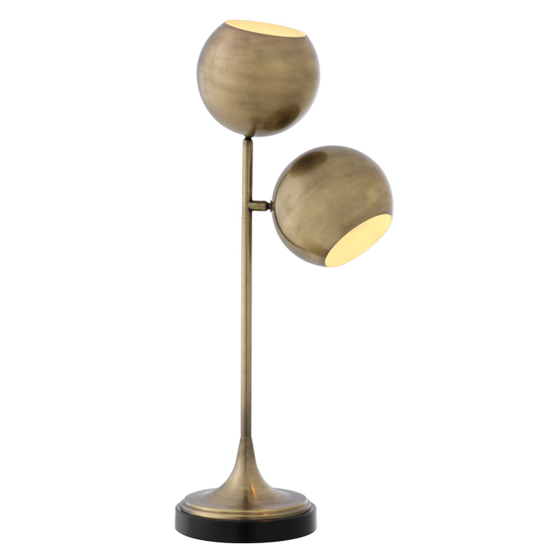 Настольная лампа Eichholtz Table Lamp Compton brass Латунь Античная полированная Черный в Краснодаре | Loft Concept 