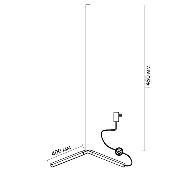 Торшер Trumpet Tube Black Angled в Краснодаре