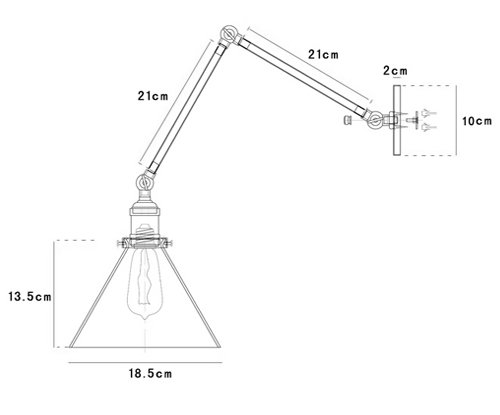 Бра Gloce Cone Shade Loft Industrial Red в Краснодаре